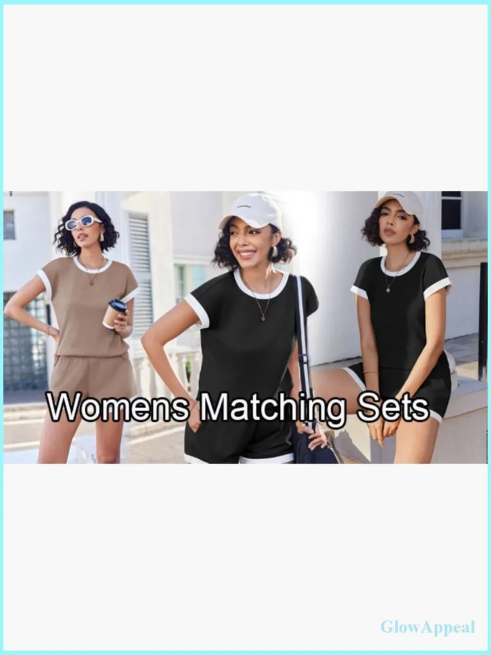 Women's Striped Knit T-Shirt & Shorts Matching Lounge Set Summer Outfits